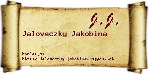 Jaloveczky Jakobina névjegykártya